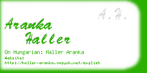 aranka haller business card